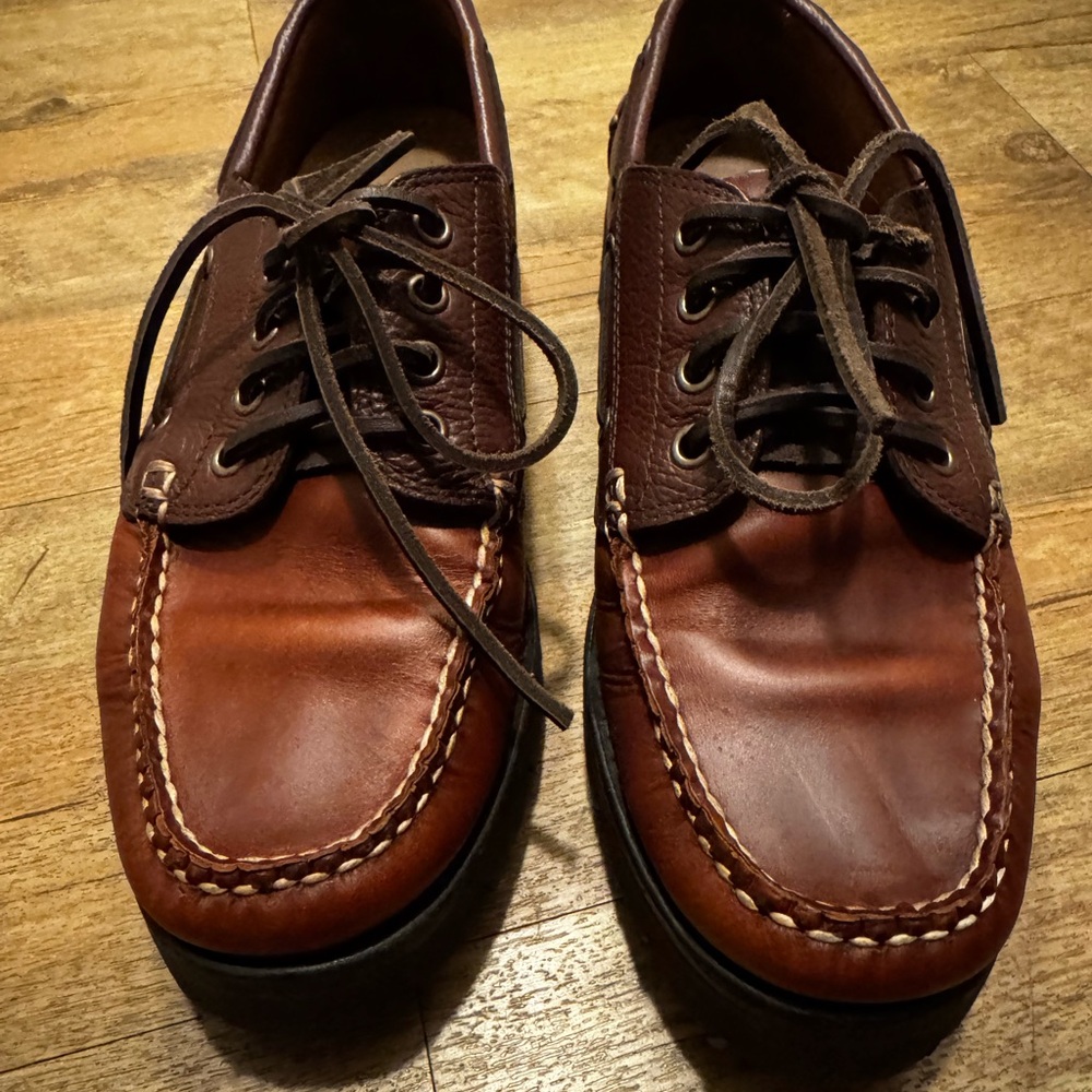 Classic Brown Leather Men's Leather Ranger Camp Moc